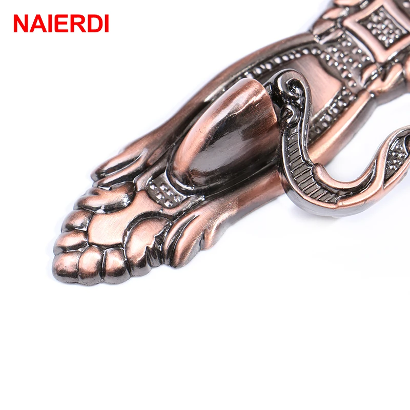 5 шт. NAIERDI красная бронзовая ручка кухонный шкаф винтажные ручки домашние для