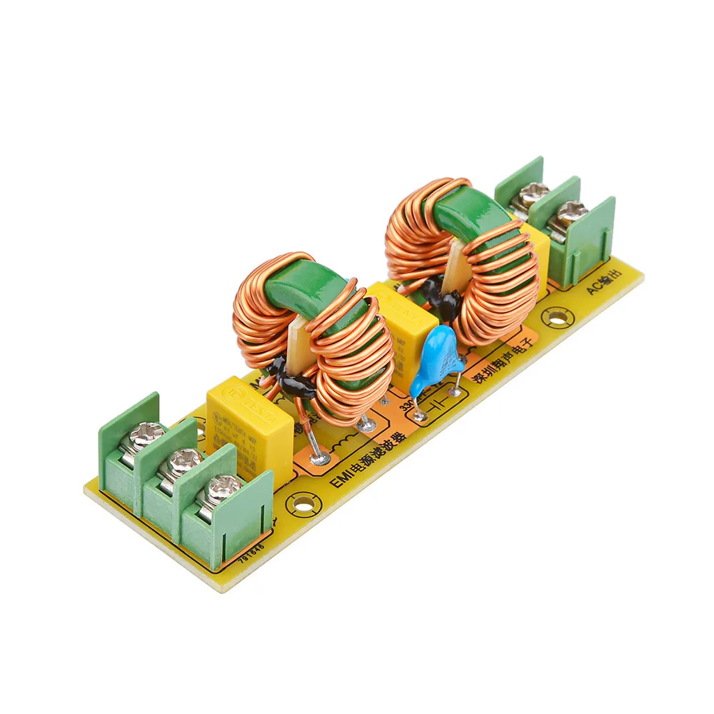 AIYIMA 1 шт. 18A EMI фильтр двухступенчатый композитный Модуль AC силовой DIY для
