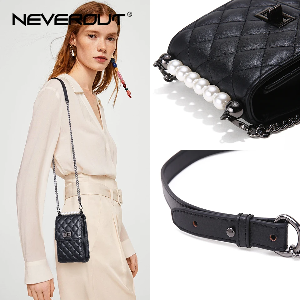 Сумка мессенджер NEVEROUT из натуральной кожи Женская мини сумка через плечо