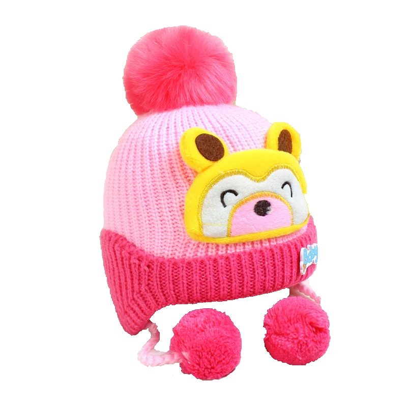 Зимние детские шапки теплые для мальчиков и девочек вязаная шапка бархатная