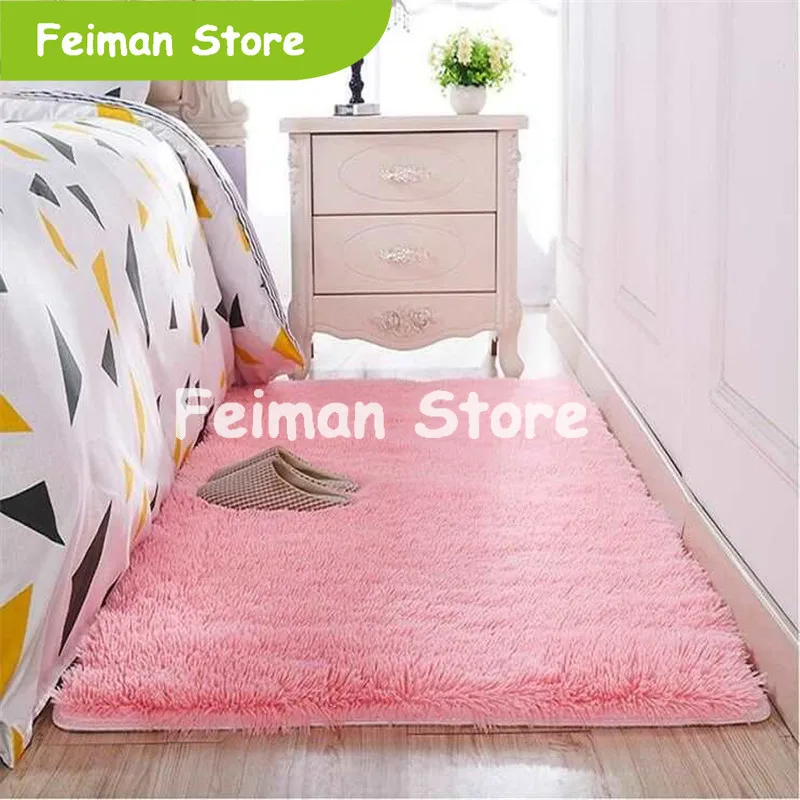 Утолщенный моющийся Шелковый ворс нескользящий ковер журнальный столик для