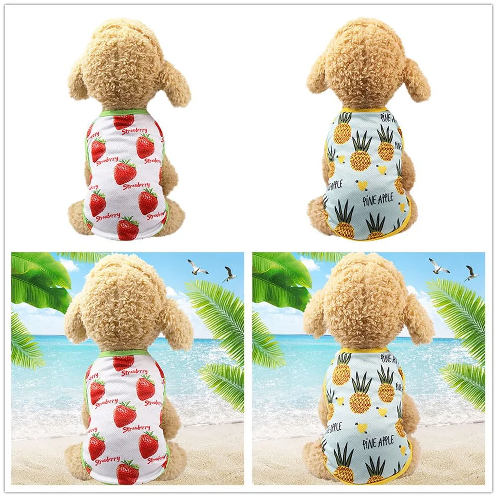 Платье для пары домашних животных милое платье с клубникой и ананасом принцессы