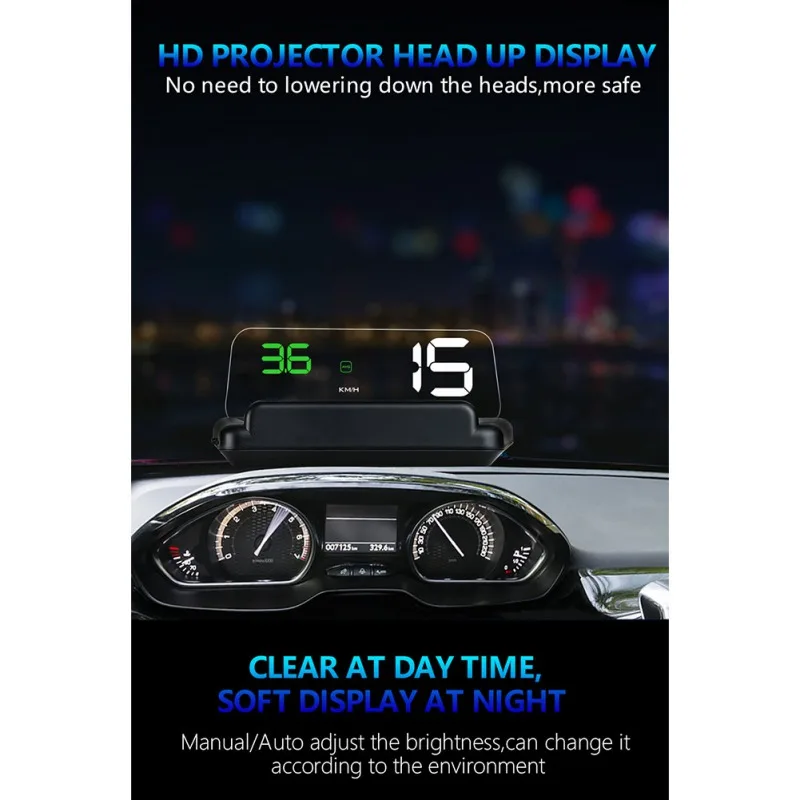 C500 OBD2 Hud T900 gps Head Up Дисплей проектор Цифровой Автомобильный проектор скорости бортовой компьютер расход топлива