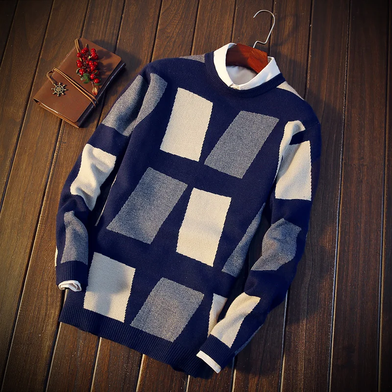 

Зимняя мужская Корейская трикотажная рубашка с длинным рукавом, пуловеры, модные свитера для подростков, нижнее белье и рубашки из ниток