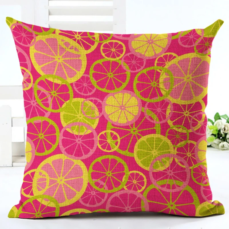 Наволочка с мультипликационным цифровым принтом забавная наволочка фруктовым