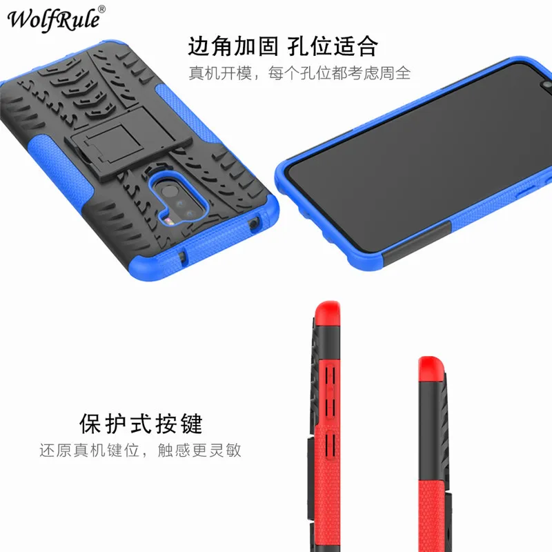 for cover xiaomi pocophone f1 case tpu pc holder armor bumper housings phone case for xiaomi pocophone f1 cover poco f1 6 18 free global shipping