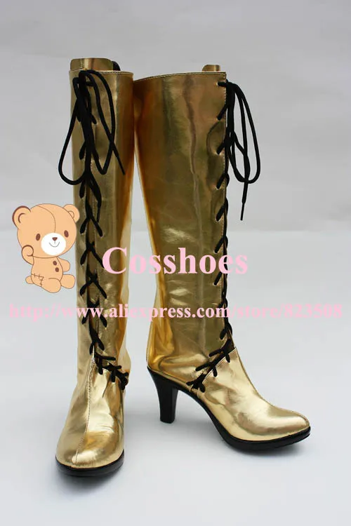 

Custom made Gold Luka Shoes from vocaloid Cosplay