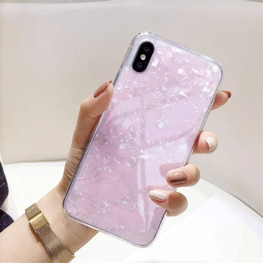 Роскошный блестящий розовый белый Силиконовый ТПУ чехол для телефона samsung Galaxy S7