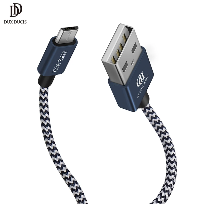 DUX DUCIS 2 шт микро USB кабель нейлоновый для быстрой зарядки данных Xiaomi Huawei Android