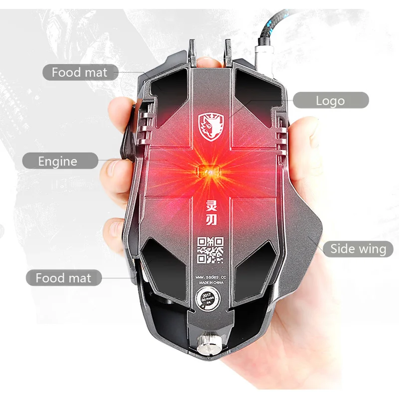Pro FPS игровая мышь USB Проводная макро программируемая подсветка с подсветкой