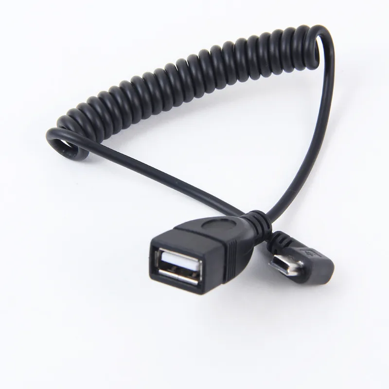 Mini USB 90 градусов левый угловой OTG Кабель-адаптер 2 0 B женское Панельное крепление к