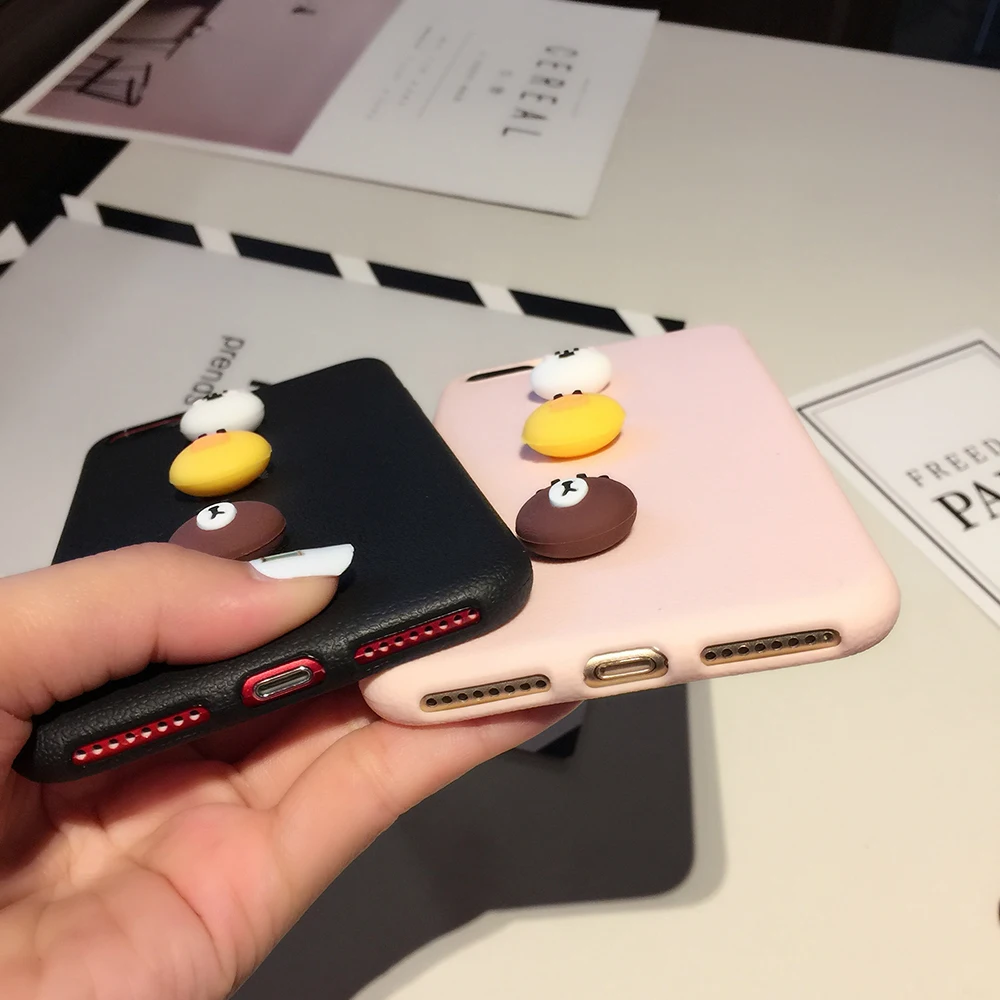Eqvvol медведь утка Чехол для телефона с кроликом iphone X 8 7 6 S плюс Чехлы мультфильм