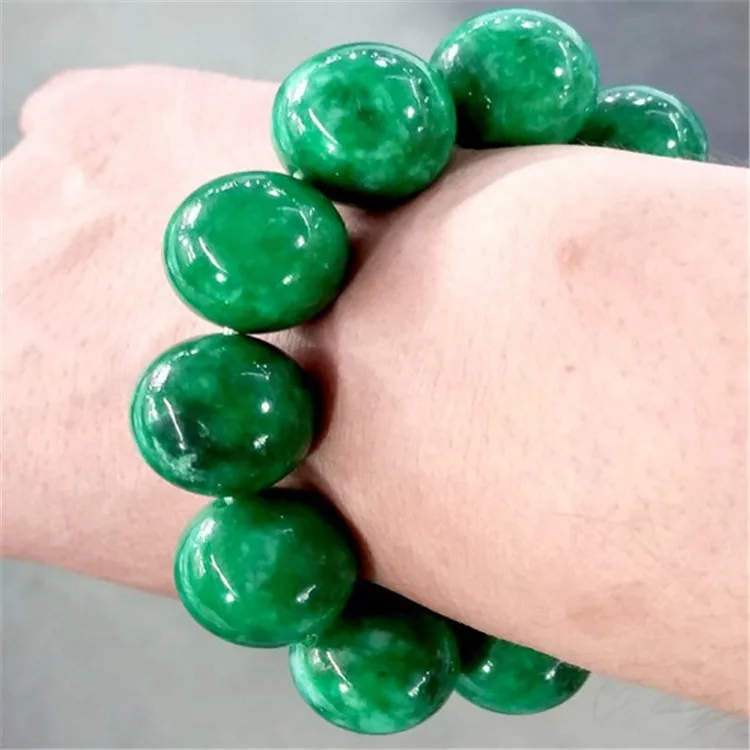 Natural green yu bracelet both male and female bead bracelet/ | Украшения и аксессуары