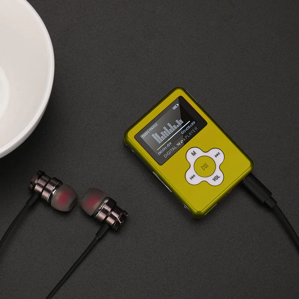 Новое поступление Симпатичный мини MP3 плеер с USB и ЖК экраном поддержка карт Micro SD