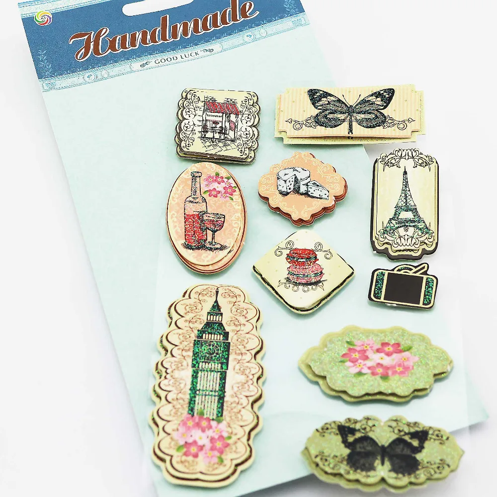 3D фотоэлемент для самостоятельного изготовления карт высечка винтажная бумага 6