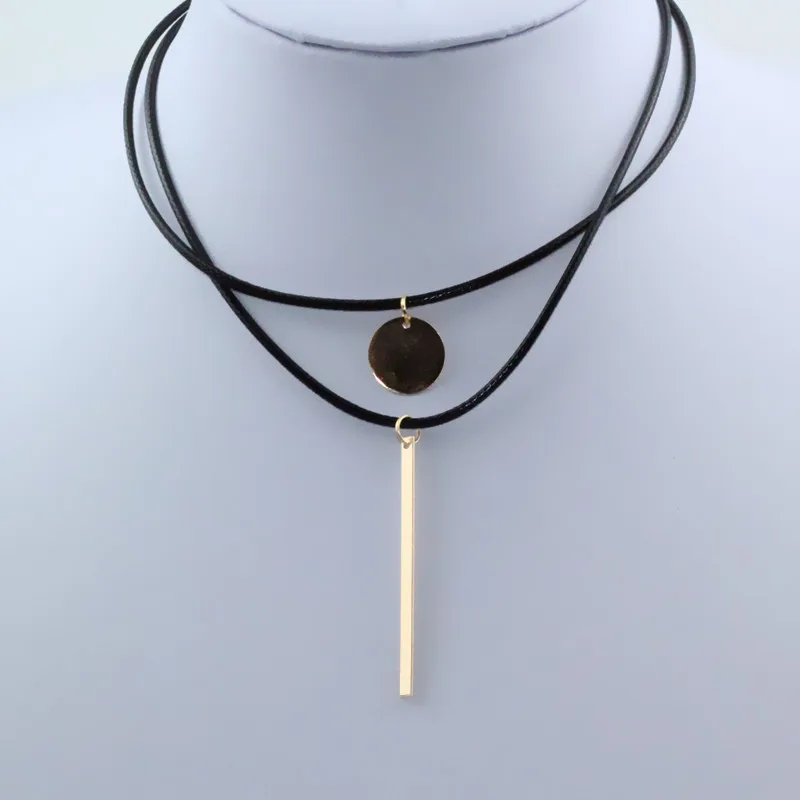 Женское Ожерелье чокер из бархатной кожи|black choker necklace|choker necklacemultilayer necklace |