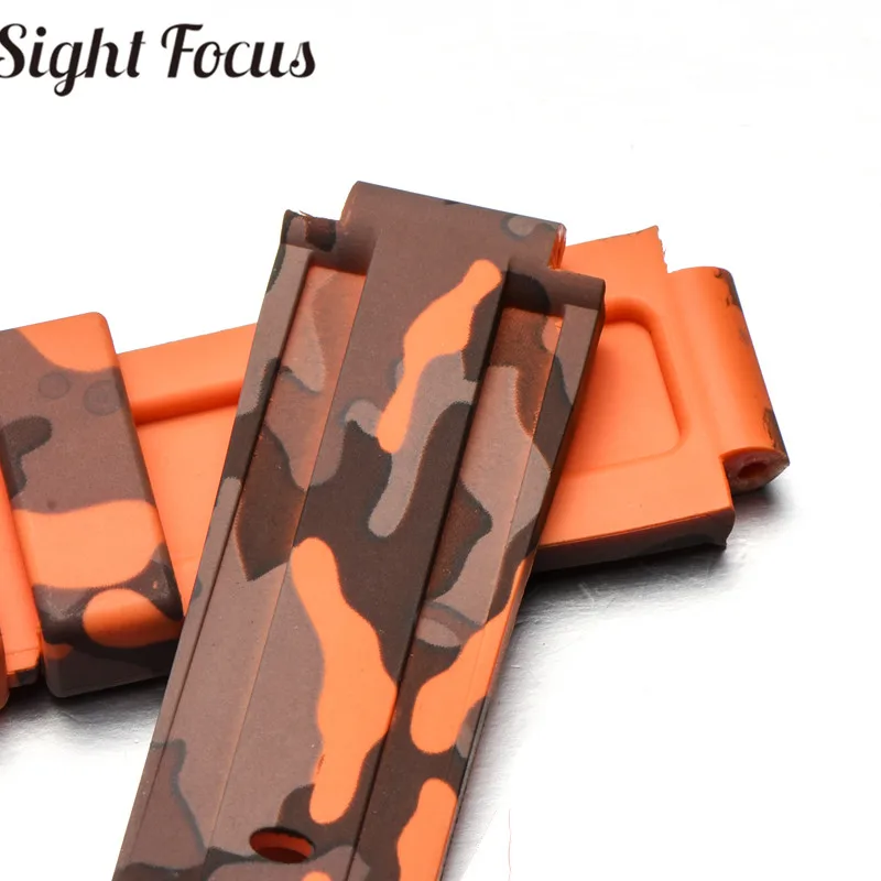 24x16mm Camouflage Rubber Watch Bands for TIMEX High Tide T2N720 T49859 Replacement Straps Men Wristband Bracelet Reloj Hombre | Наручные