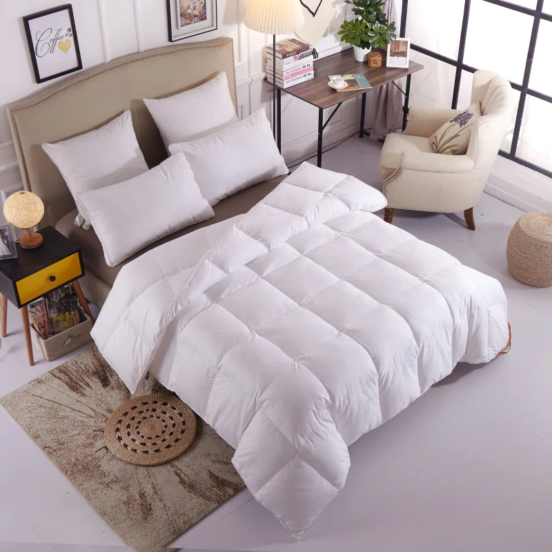 

95% гусиный пух одеяло королева комплект постельного белья королевского размера Мягкий Роскошный декор для спальни толстое теплое одеяло по...