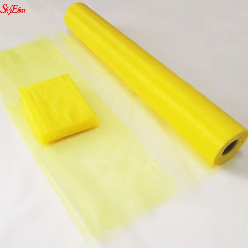Фатиновая ткань 48 см x 10 м, Тюлевая пачка, Rouleau Mariage Organza Laser DIY, товары для дня рождения, вечеринки, свадебного декора 8Z