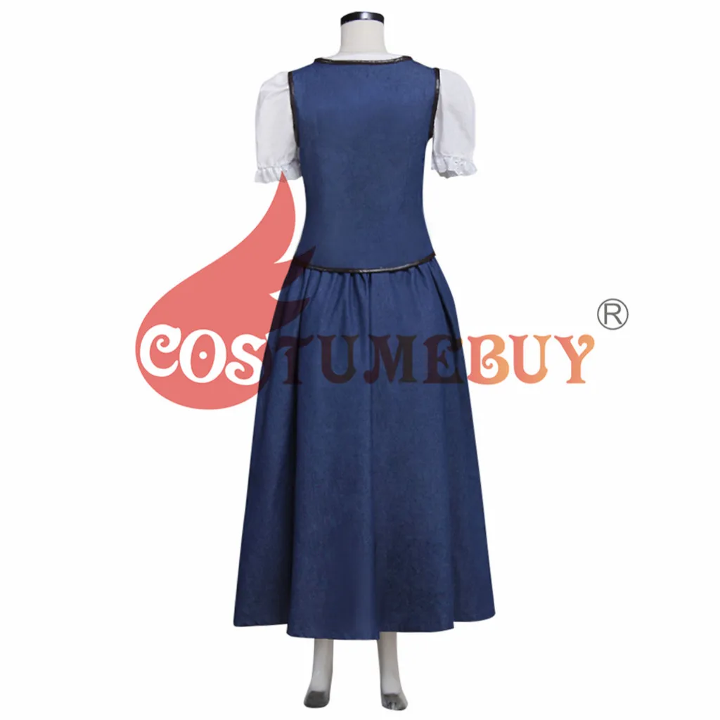 Costumebuy индивидуальный заказ один раз на время костюм для косплея "Белль" голубое платье женские карнавальные вечерние Хэллоуин юбка