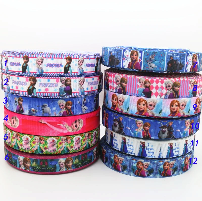 DUWES 7/8 '' принцессы Анны и Эльзы из мультфильма печатная корсажная лента для волос головной убор с бантом вечерние украшения торговля OEM 22 мм D16
