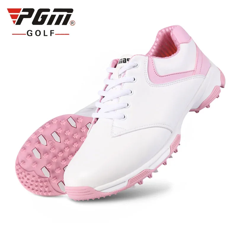 

Pgm Golf Shoes for Women Waterproof Lace Up Athletic Shoes Woman Spikes Nail Skidproof Shoes Trainers AA10093