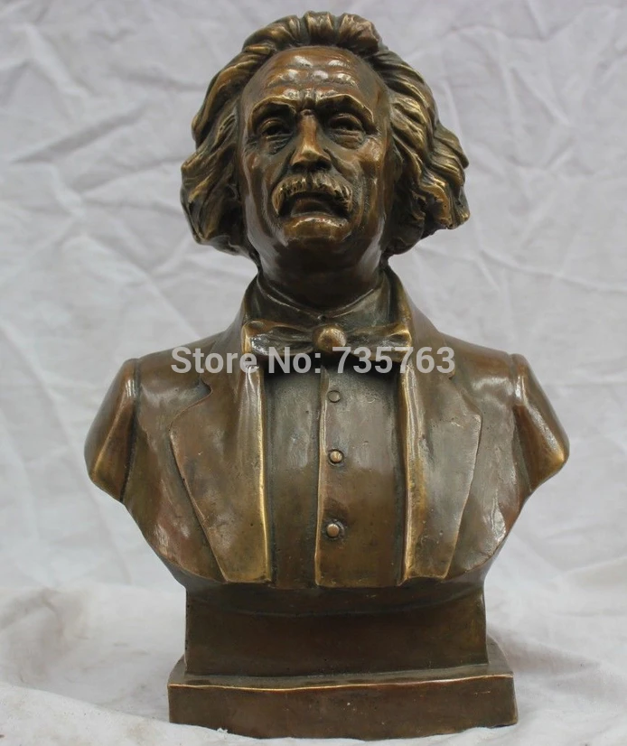 001206 11 ''чистая бронза Альберт Эйнштейн бюст Голова Статуя|statue head|statue buststatue bronze |