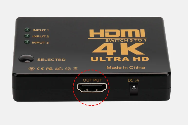 1 шт. 3 порта 4K * 2K 1080P Переключатель HDMI переключатель 3x1 сплиттер коробка Ультра HD
