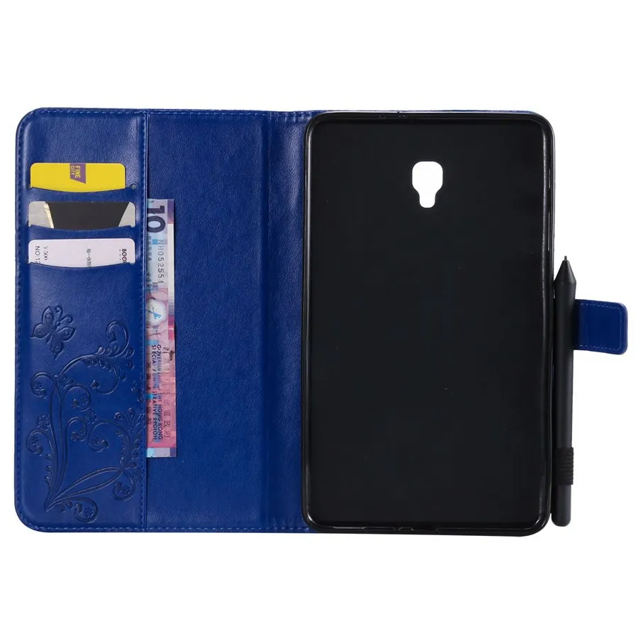 Emboss Butterfly Painting PU Leather Case for Samsung Galaxy Tab A2 A 8.0 2017 SM-T380 SM-T385 T380 T385 inch case +Film+Pen | Компьютеры