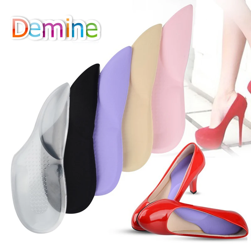 

Demine1 Pair High Heel Shoes Insoles Pad Silicone Insoles Length Orthopedic Arch SupportsHigh-heel Cushion Inserts Insoles Women