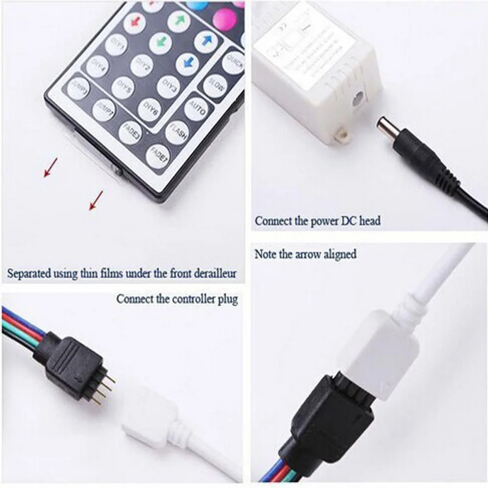 44-клавишный пульт светодиодный ИК Панели управления rgb для RGB SMD 3528 5050 полосы светодиодный индикаторы контроллера ИК-пульт дистанционного управления диммер Вход DC12V 6A