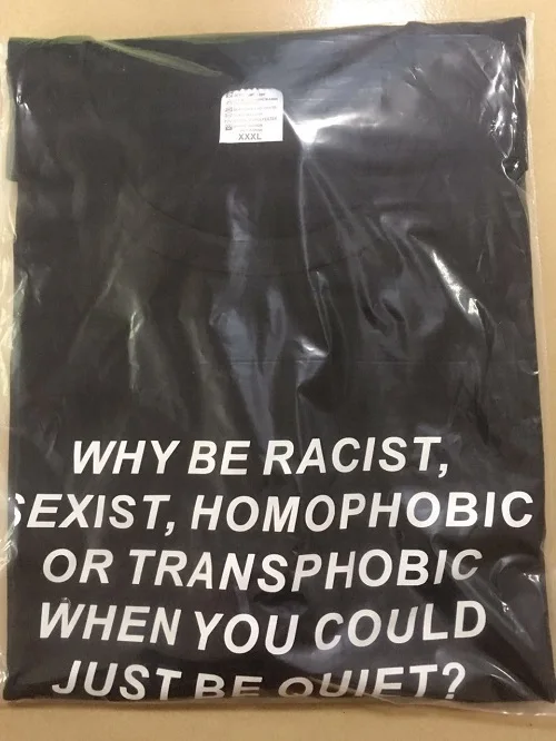 "Почему быть Racist, когда вы можете просто быть тихой" рубашка одежда tumblr футболка права человека унисекс футболка феминистка женские топы - Цвет: Black