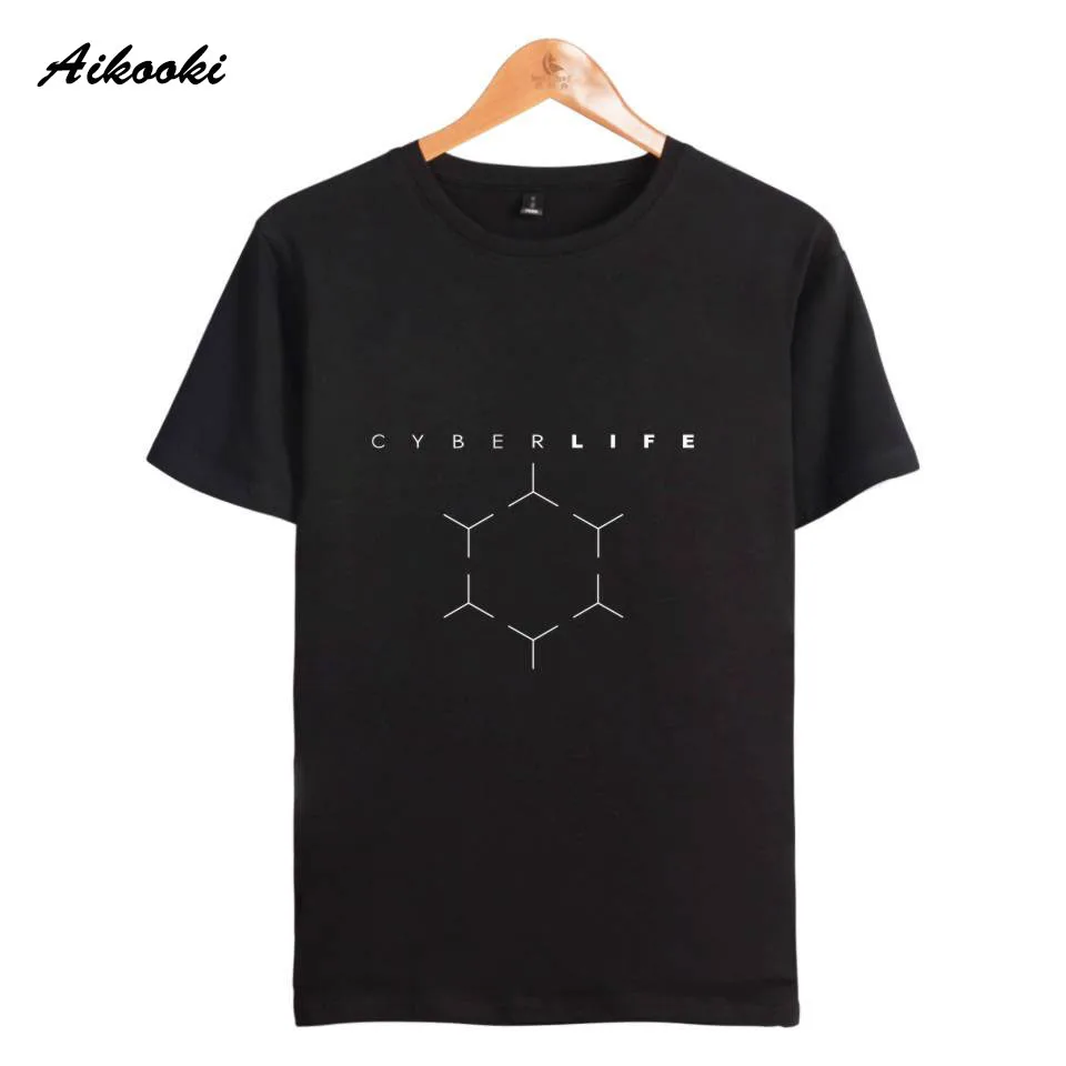 Горячая игра Детройт Geworden Menselijk футболка Mannen/Vrouwen Tee Zomer kateen Ademend 3D Принт футболки