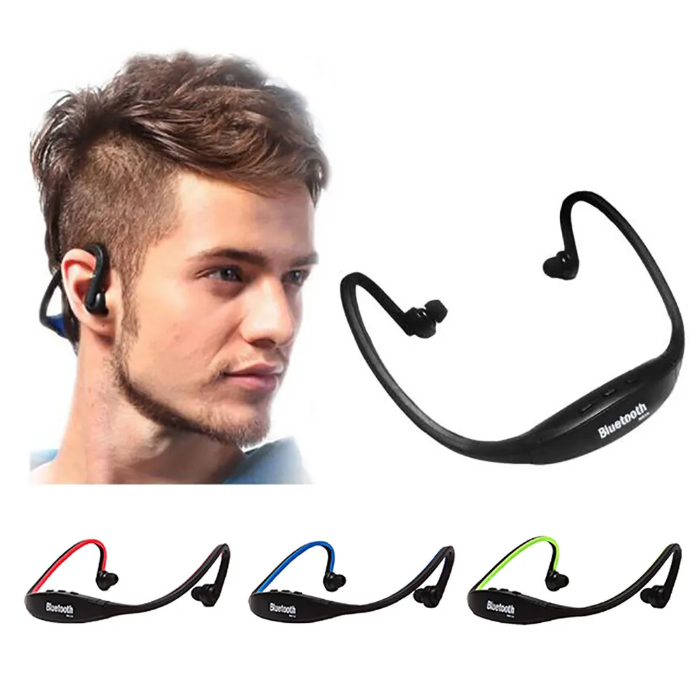 Беспроводные Bluetooth наушники с шейным ободом стереонаушники басами спортивные