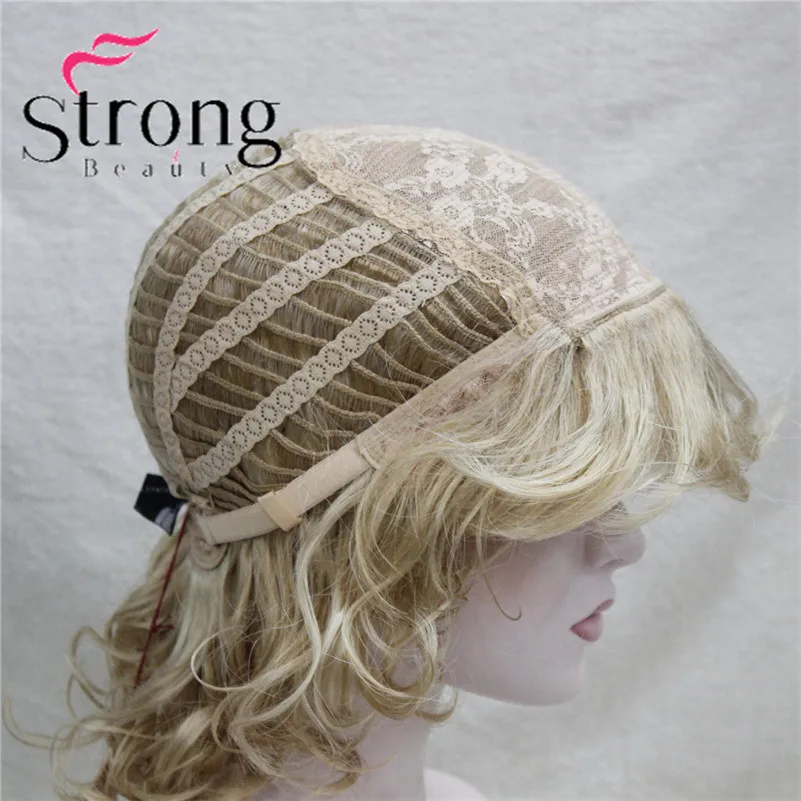StrongBeauty короткие мягкие лохматый слоистых полный синтетический парик коричневым вьющиеся Для женщин синтетические парики