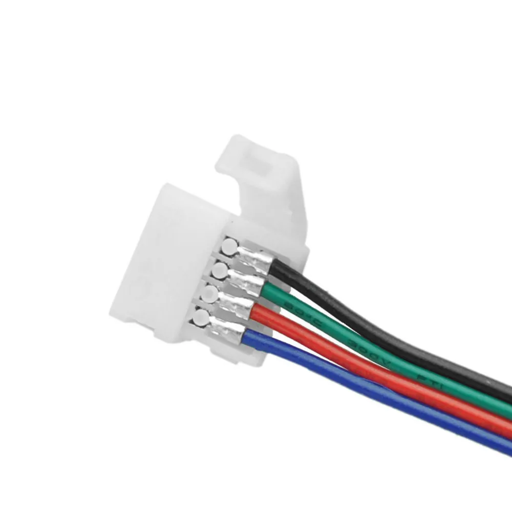1/10 шт 10 мм 4 Pin два разъема Светодиодные ленты Разъем 5050 RGB/RGBW Светодиодные ленты светильник SM JST разъем провода кабеля