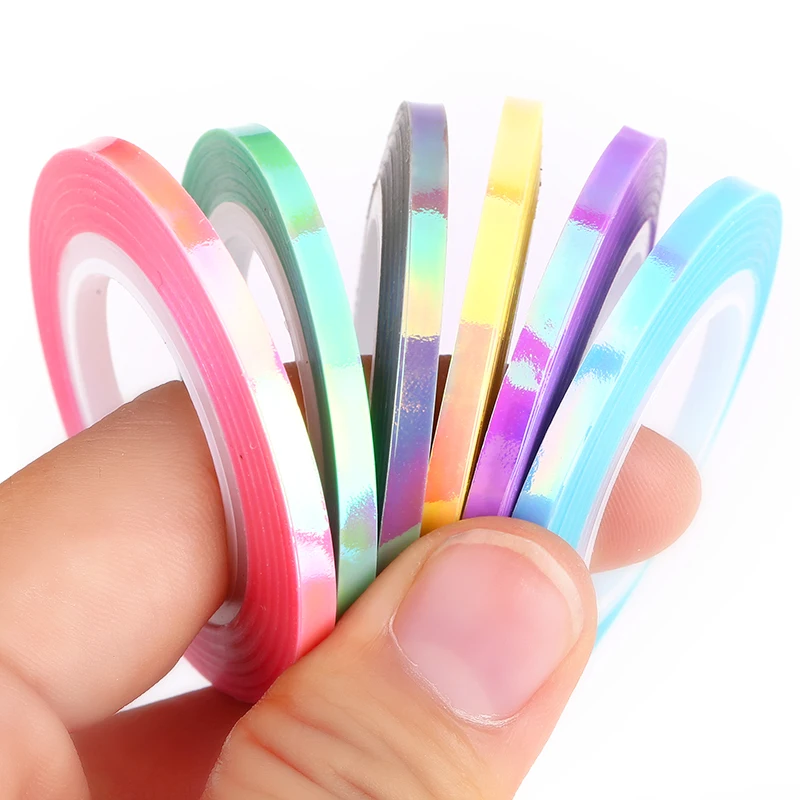 стикеры наклейки ногтей чередование Клейкие ленты линия Русалка Карамельный