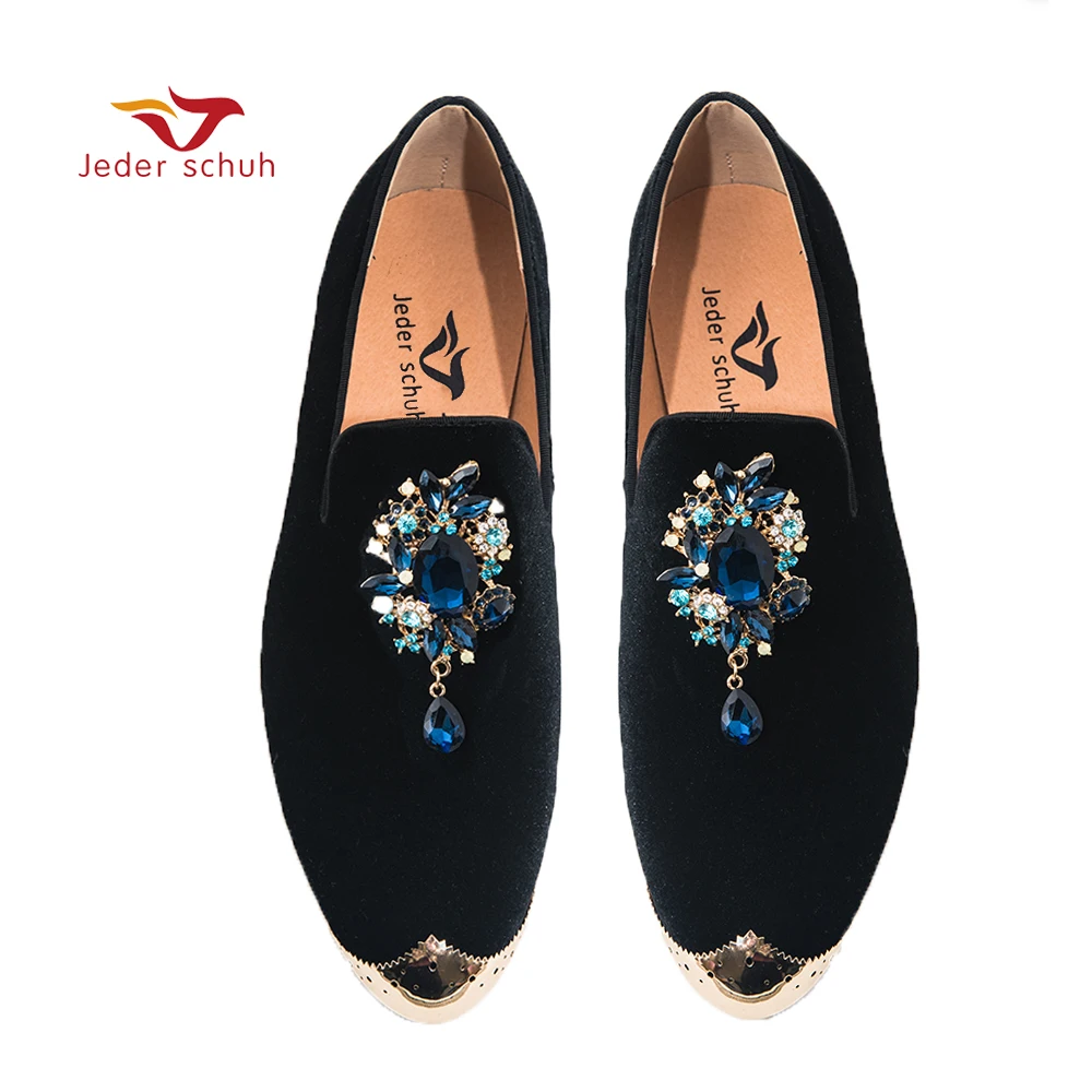 Jeder Schuh/Мужская обувь; лоферы с металлическим носком и пряжкой со стразами; Мужская обувь для свадьбы и банкета; мужская обувь на плоской подошве; повседневная обувь