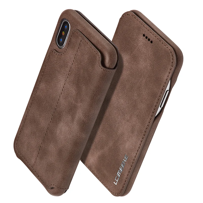 Чехол для iPhone XS Max чехол книжка XR тонкий бумажник из искусственной кожи с