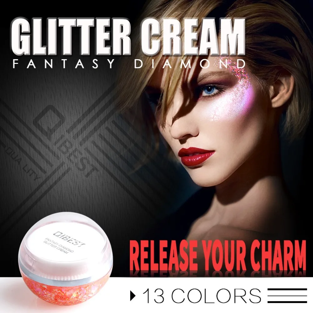 QIBEST Diamond Scintillation Cream Stage блестящая пудра T-stage Подиум паста |