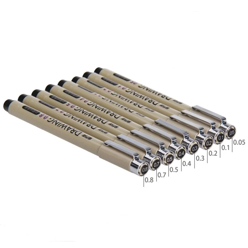 8 шт./лот кисть для рисования мелкая линия микрон эскизные ручки крючок ручка