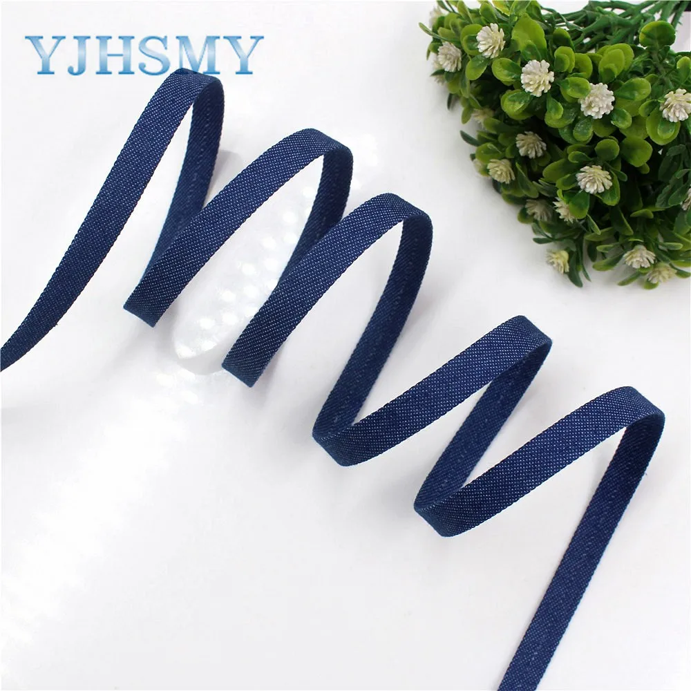 YJHSMY I-19413-983, 3/8 ''(10 мм), 5 ярдов Перемычка джинсовая Серия ткани, ленты ремесла лук кепки аксессуары и DIY украшения ручной работы