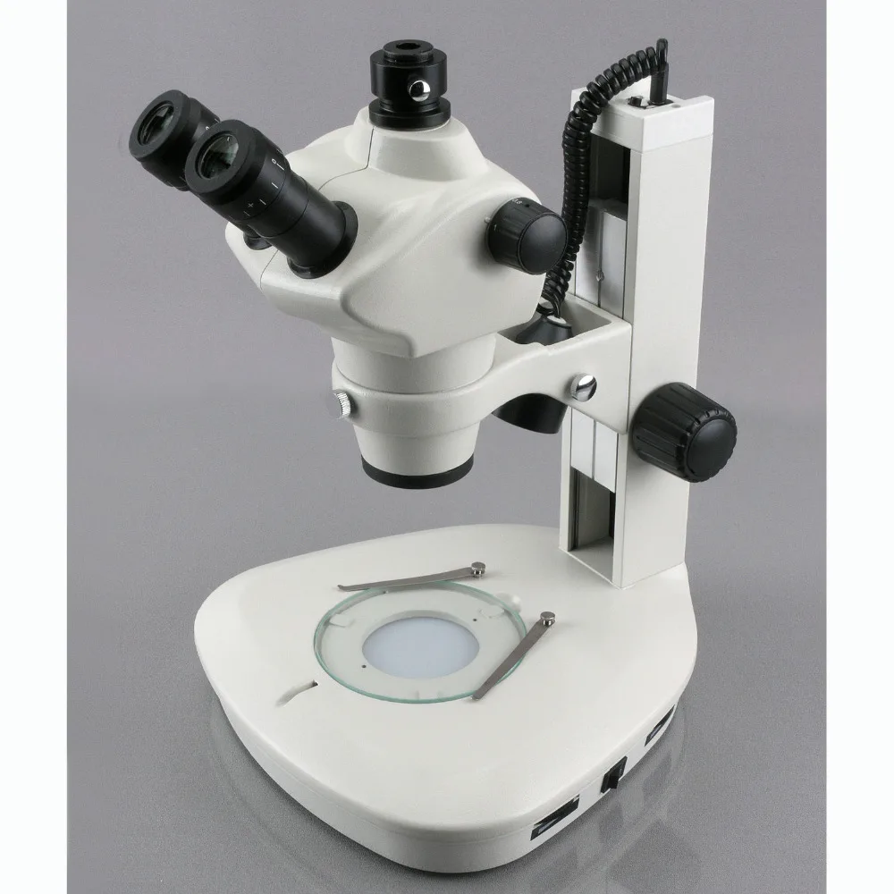 Стереомикроскоп AmScope 8X 50X тринокулярный микроскоп с двумя светодиодными