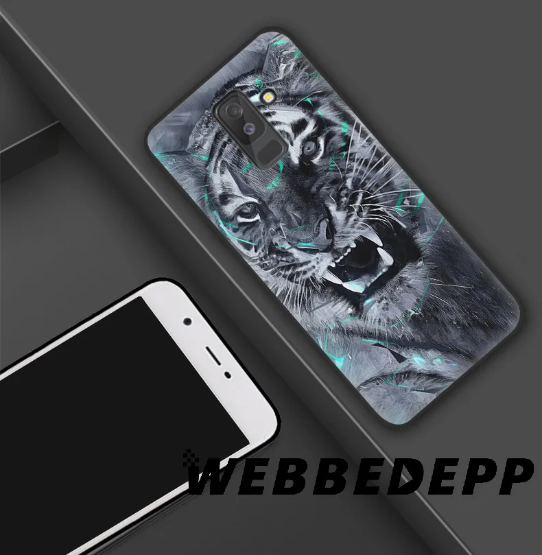 Мягкий силиконовый чехол WEBBEDEPP Tiger Animal Alpha для Samsung Galaxy A9 A8 A7 A6 Plus 2018 A5 A3 2017 2016 Note 9 8 |