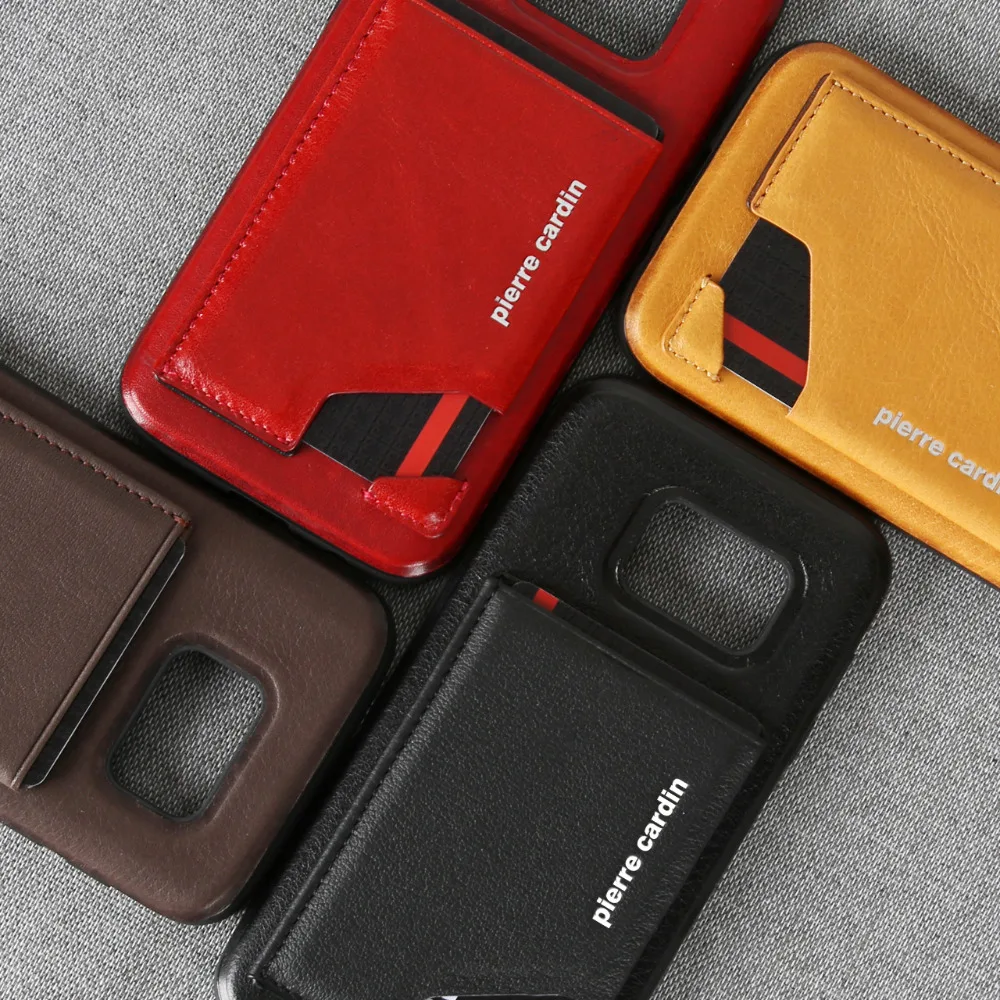 Для samsung S7 S7 край телефона casepierre Карден подлинной кожаный чехол тонкая кредитница кожаный флип-кейс с подставкой жесткий чехол