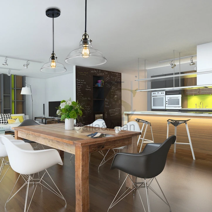 Винтажный стеклянный абажур в стиле лофт подвесной светильник индастриал для