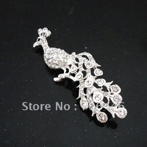 2 8 дюймовая Хрустальная брошь с павлином СВЕРКАЮЩИЕ СЕРЕБРЯНЫЕ подарки для мамы |