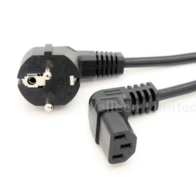 ЕС PDU UPS шнур питания переменного тока, Европейский 3Pin штекер для IEC 320 C13 вверх/вниз Угловой кабель адаптера питания для настенного крепления тв