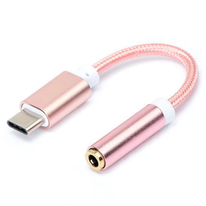 Pink ENKLOV конвертер AUX type-C на 3,5 мм разъем для наушников адаптер для huawei mate P20 Pro Xiaomi mi 6 8 mi x One plus Audio Cade - Цвет: Pink