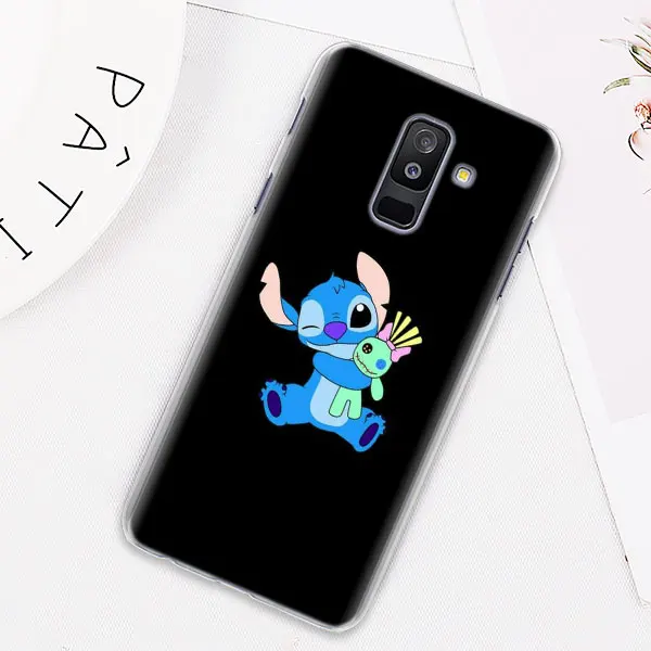 06 Милый чехол для телефона Lilo Stitch s для samsung Galaxy J4 J6 Plus J8 A40 A50 A60 A70 A80 жесткий чехол из поликарбоната - Цвет: 06